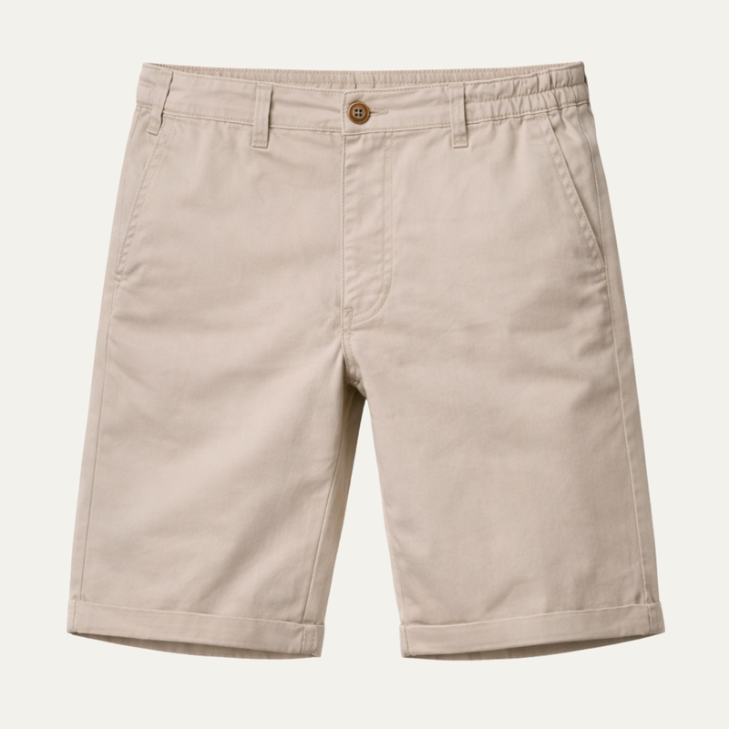 Garrett | Men's Solid Colour Cotton Casual Chino Shorts