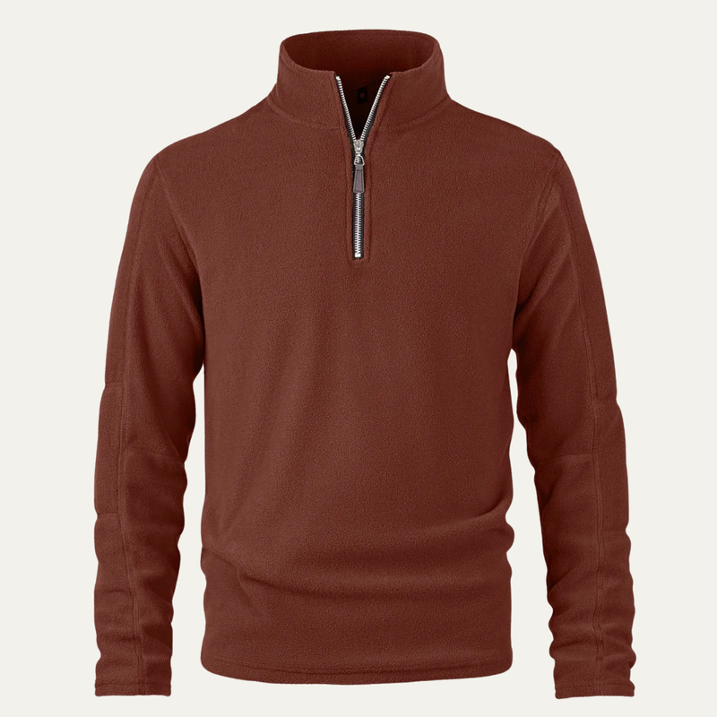 Mitchell | Half Zip Fleece Lined Knit Jumper