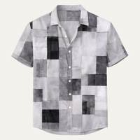 Jorge | Patchwork Short Sleeve Button-Up Summer Shirt