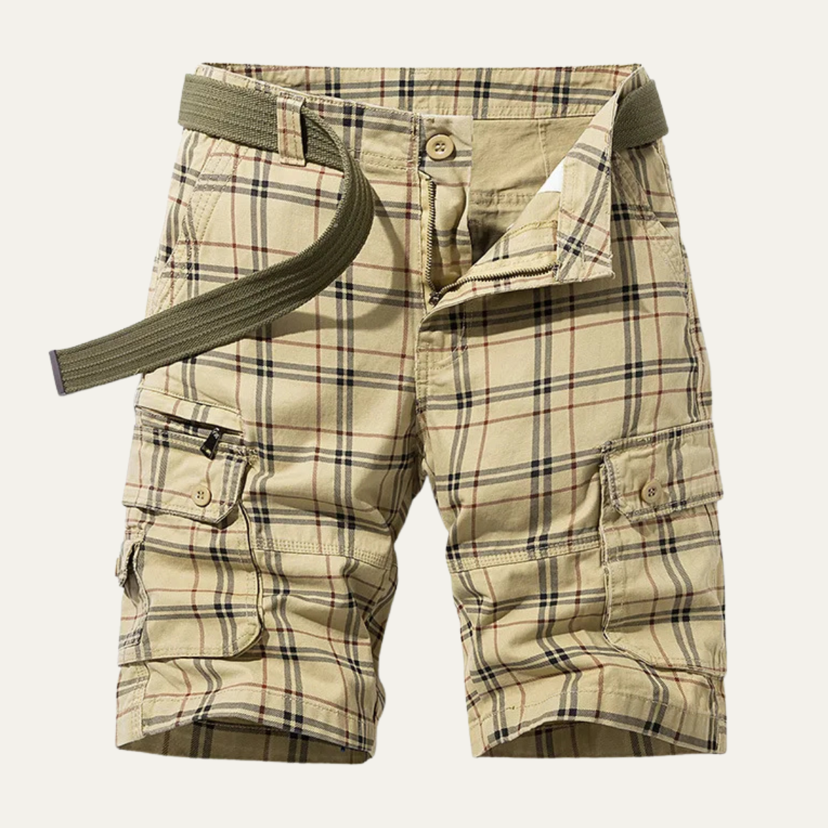 Glenn Plaid Cargo Shorts