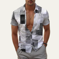 Jorge | Patchwork Short Sleeve Button-Up Summer Shirt