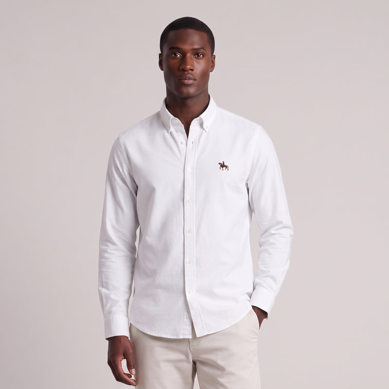 Jesse Men's Cotton Dress Shirt White