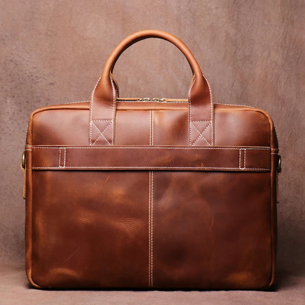 Edgar | Vintage Genuine Leather Laptop Briefcase for Men