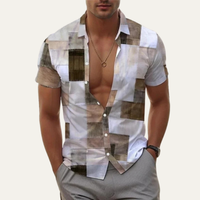 Jorge | Patchwork Short Sleeve Button-Up Summer Shirt