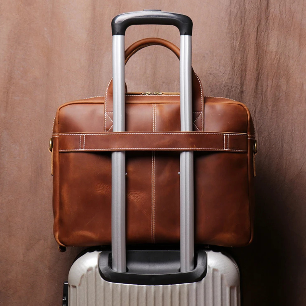 Edgar | Vintage Genuine Leather Laptop Briefcase for Men