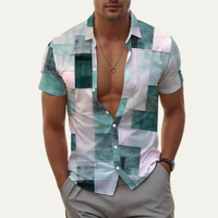 Jorge | Patchwork Short Sleeve Button-Up Summer Shirt