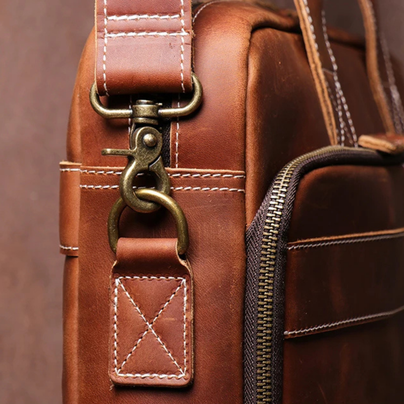 Edgar | Vintage Genuine Leather Laptop Briefcase for Men