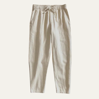 Ashcroft relaxed linen trousers in Khaki