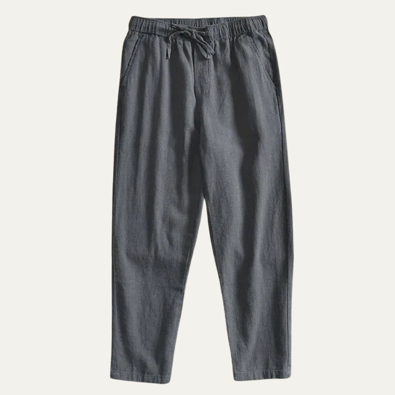 Ashcroft linen trousers in Grey