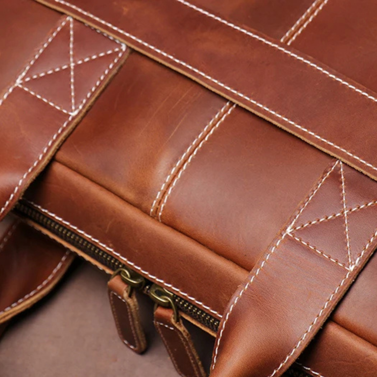 Edgar | Vintage Genuine Leather Laptop Briefcase for Men