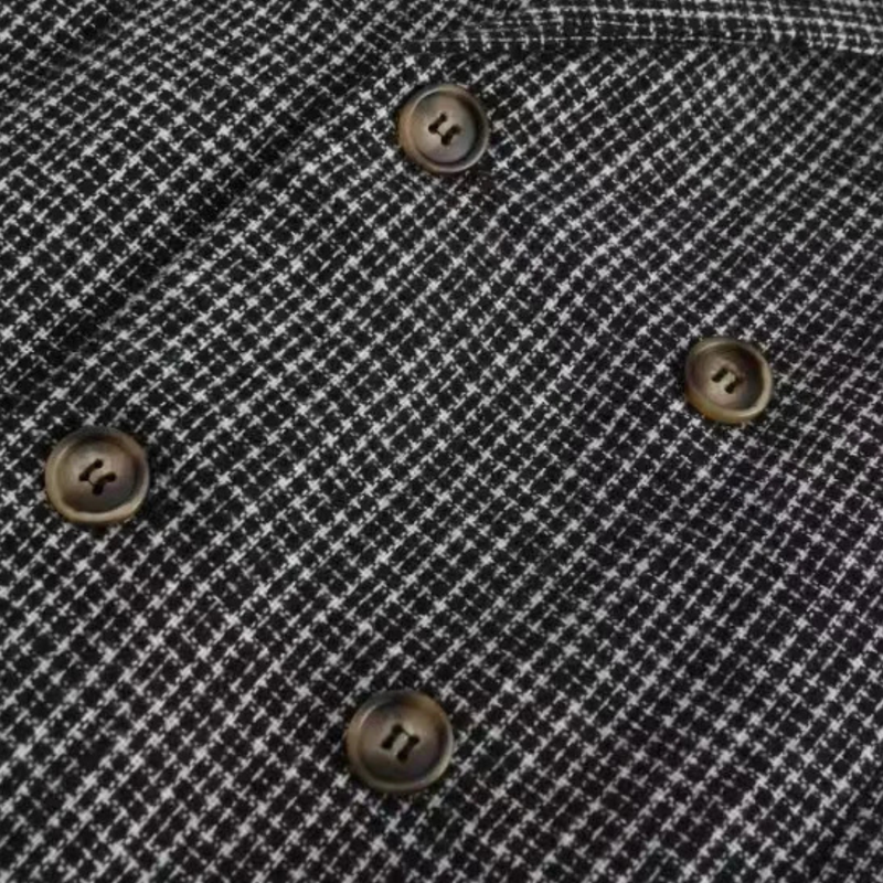 Mack | Slim Fit Double Breasted Houndstooth Tweed Blazer