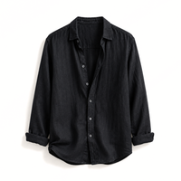 Alder men's button up shirt in Black