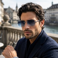 George | Vintage Rimless Sunglasses with UV Protection