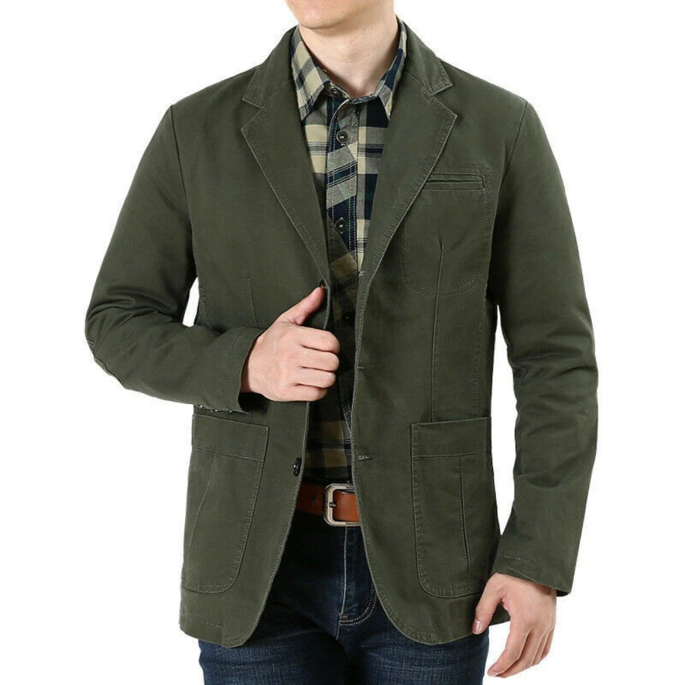 Leander blazer in Army Green