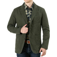 Leander blazer in Army Green