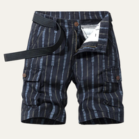 Gideon | Relaxed Vertical Stripe Cargo Shorts for Men