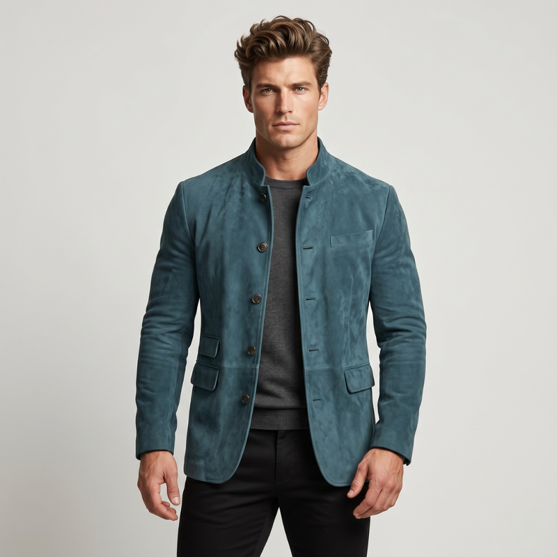 Luka | Casual Suede Single Breasted Blazer Jacket