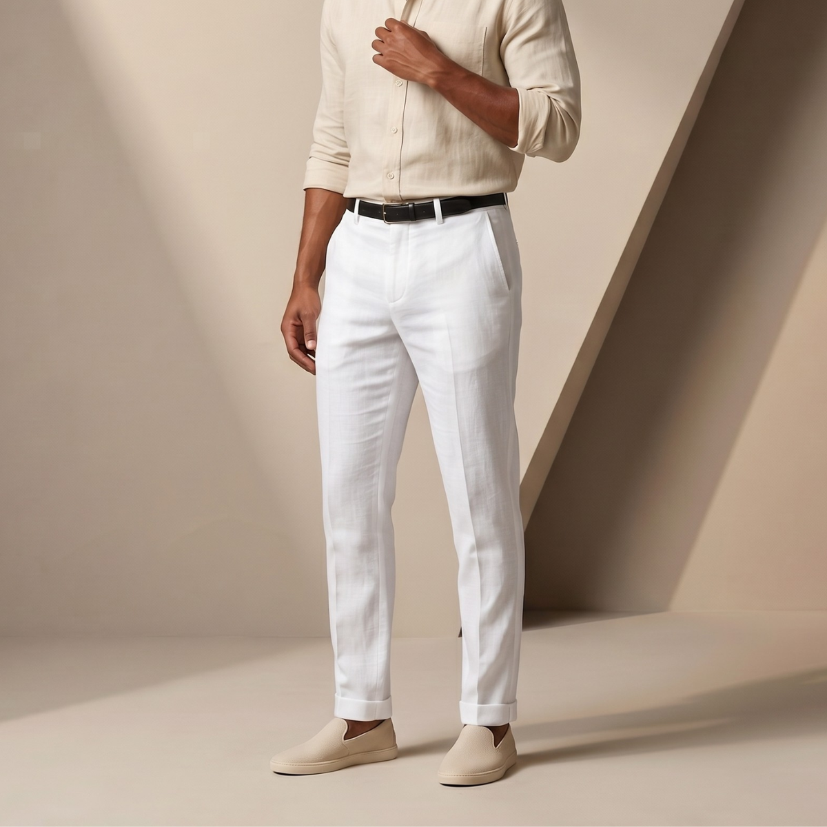 Holden Linen Trousers White