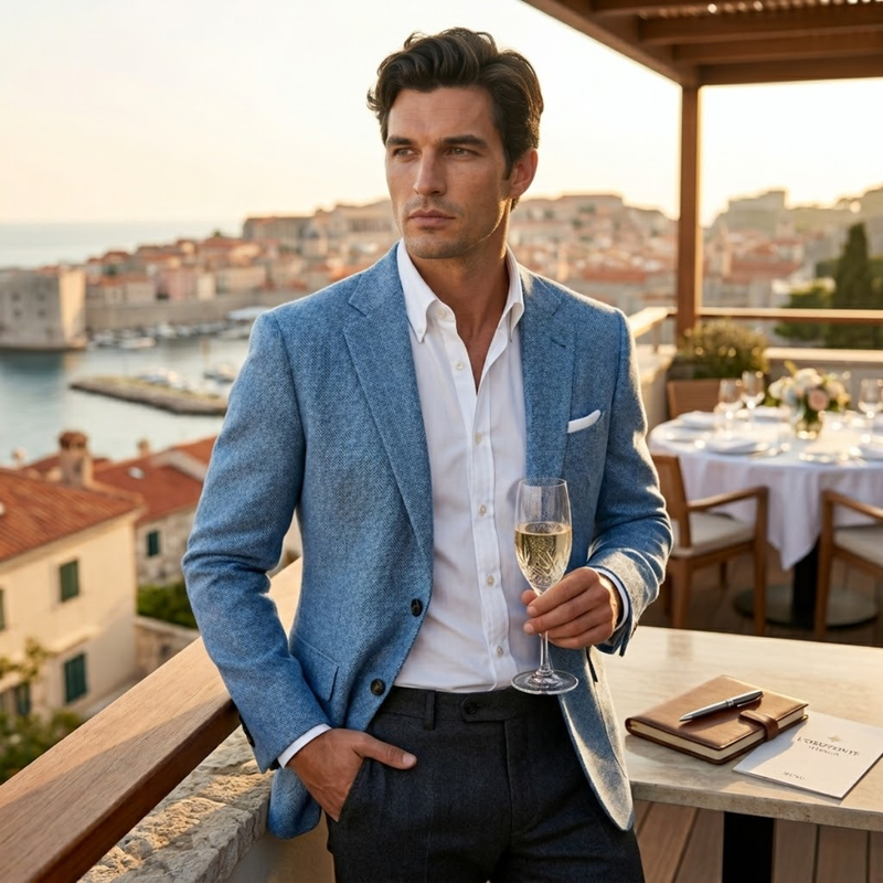 Emmett | Slim Fit Linen Blend Blazer