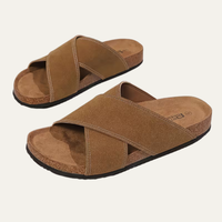 Christian slide sandals in Brown