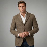 Lucian | Single Breasted Fishbone Tweed Blazer