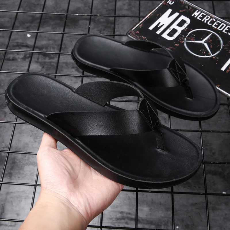 Klaus | Casual Beach Leather Flip Flops