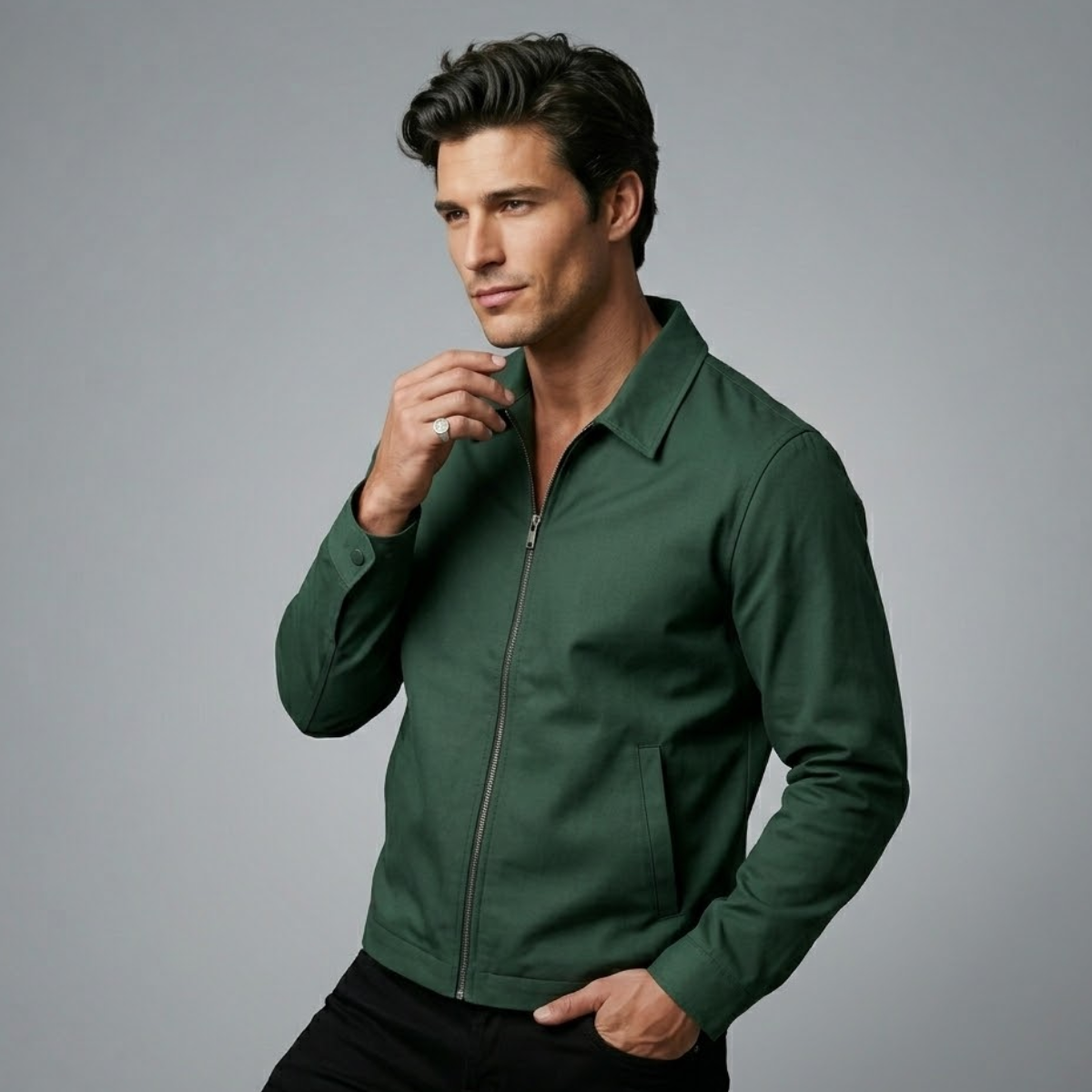 Blake | Lightweight Harrington Zip Up Jacket