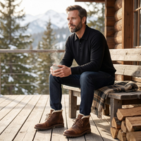 Milton | Merino Wool Knit Smart Casual Polo Jumper