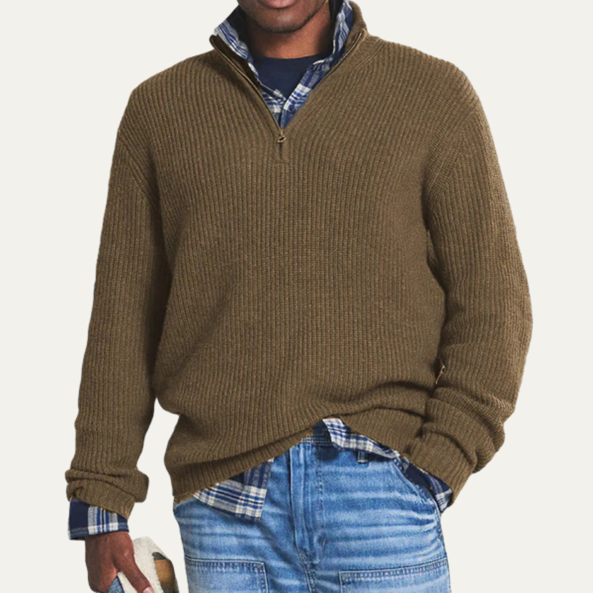Mortimer knitted jumper Brown