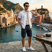 Glenn Plaid Cargo Shorts detail