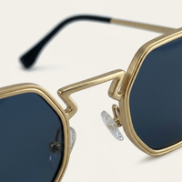 Charlie | Retro Hexagon Metal Frame Sunglasses