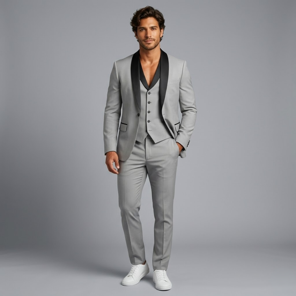Octavius | Men's Classic 3 Piece Suit Set with Blazer, Gilet and Trousers