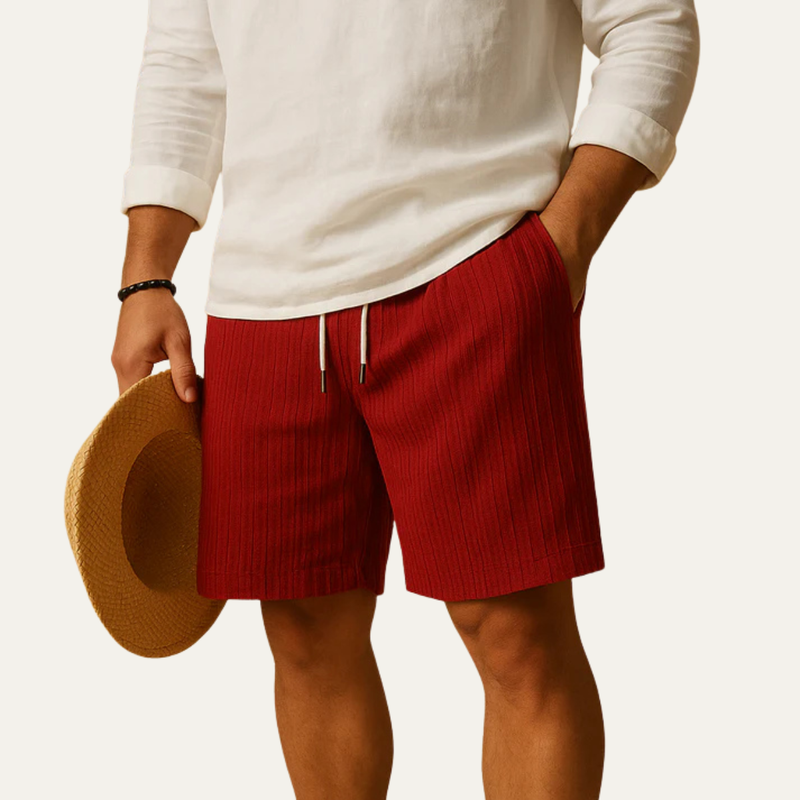 Hank Cotton Shorts Red