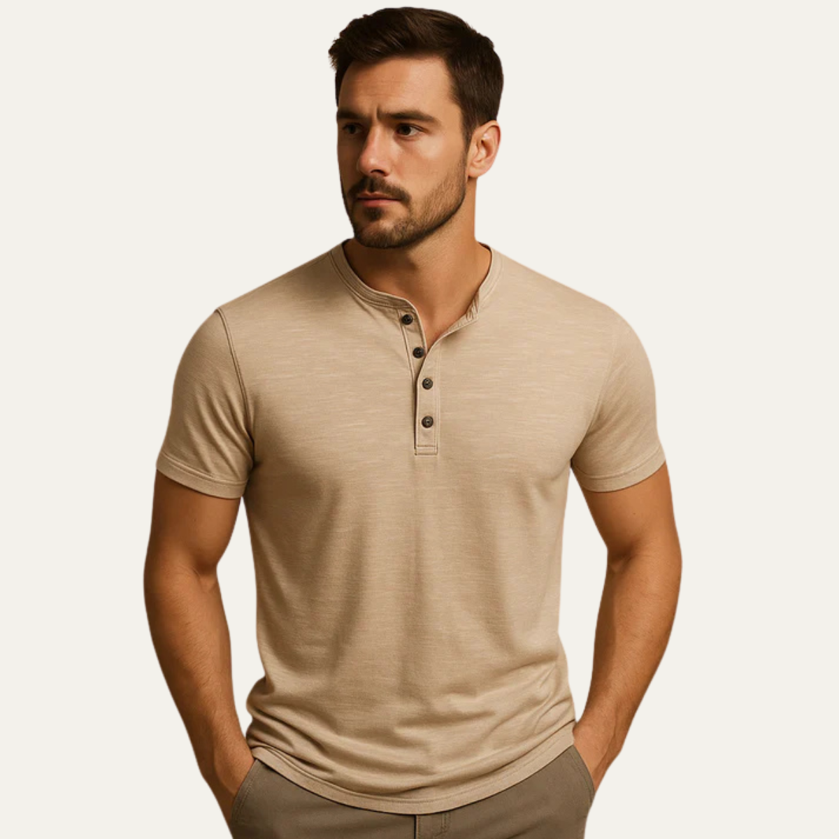 Drew polo in Khaki
