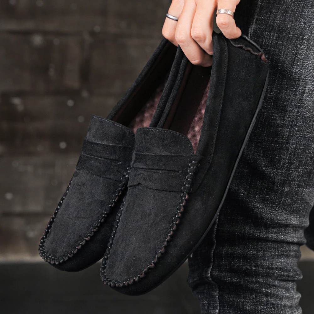 Nasir | Men's Suede Slip On Loafers