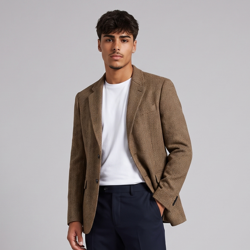 Theodore | Wool Herringbone Tweed Blazer