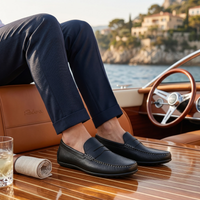 Marcus | Slip-On Faux Leather Penny Loafers