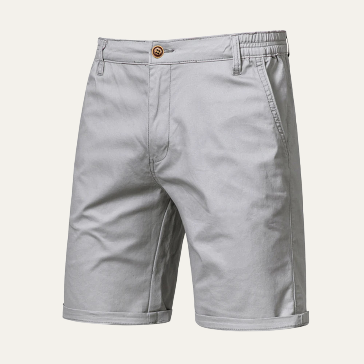 Gareth | Men's Solid Colour Cotton Breathable Chino Shorts