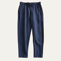 Ashcroft linen trousers in Navy Blue