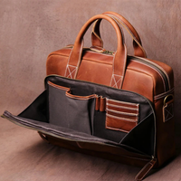 Edgar | Vintage Genuine Leather Laptop Briefcase for Men