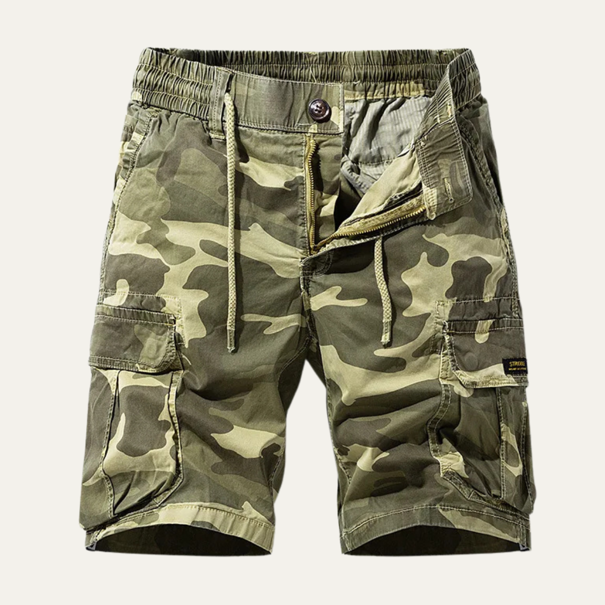 Gilbert | Relaxed Fit Multi Pocket Camo Cargo Shorts for Men