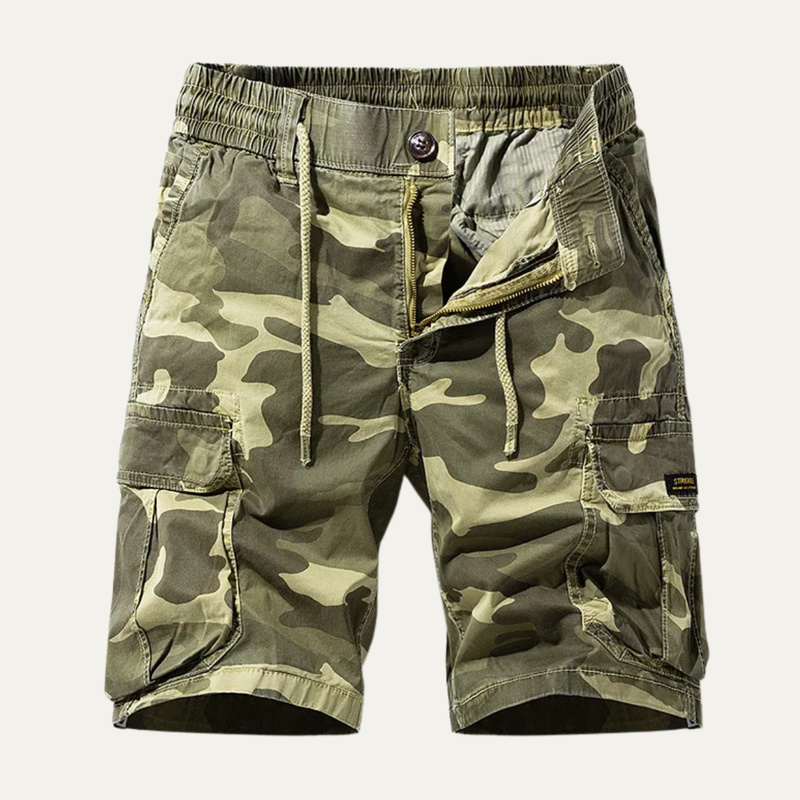 Gilbert | Relaxed Fit Multi Pocket Camo Cargo Shorts for Men