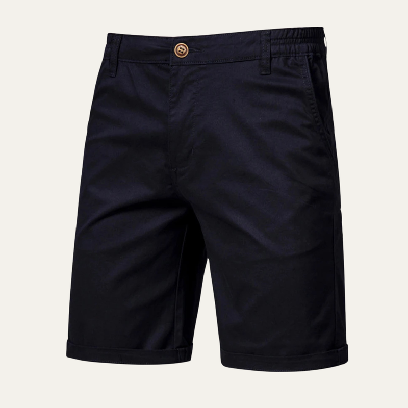 Gareth | Men's Solid Colour Cotton Breathable Chino Shorts