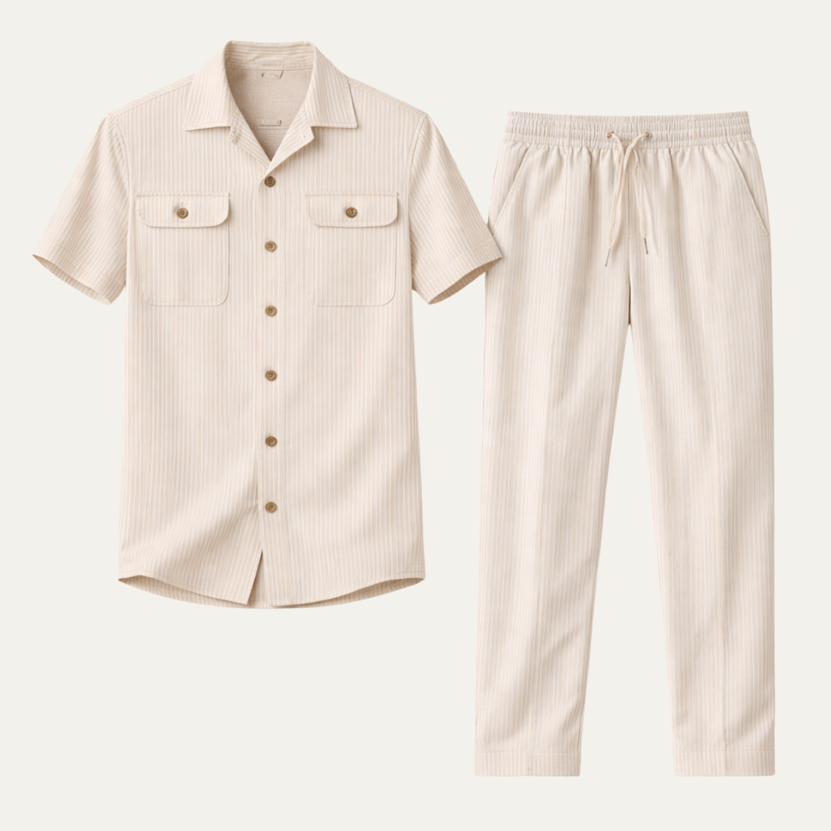 Rafferty short sleeve button up shirt and trousers summer set