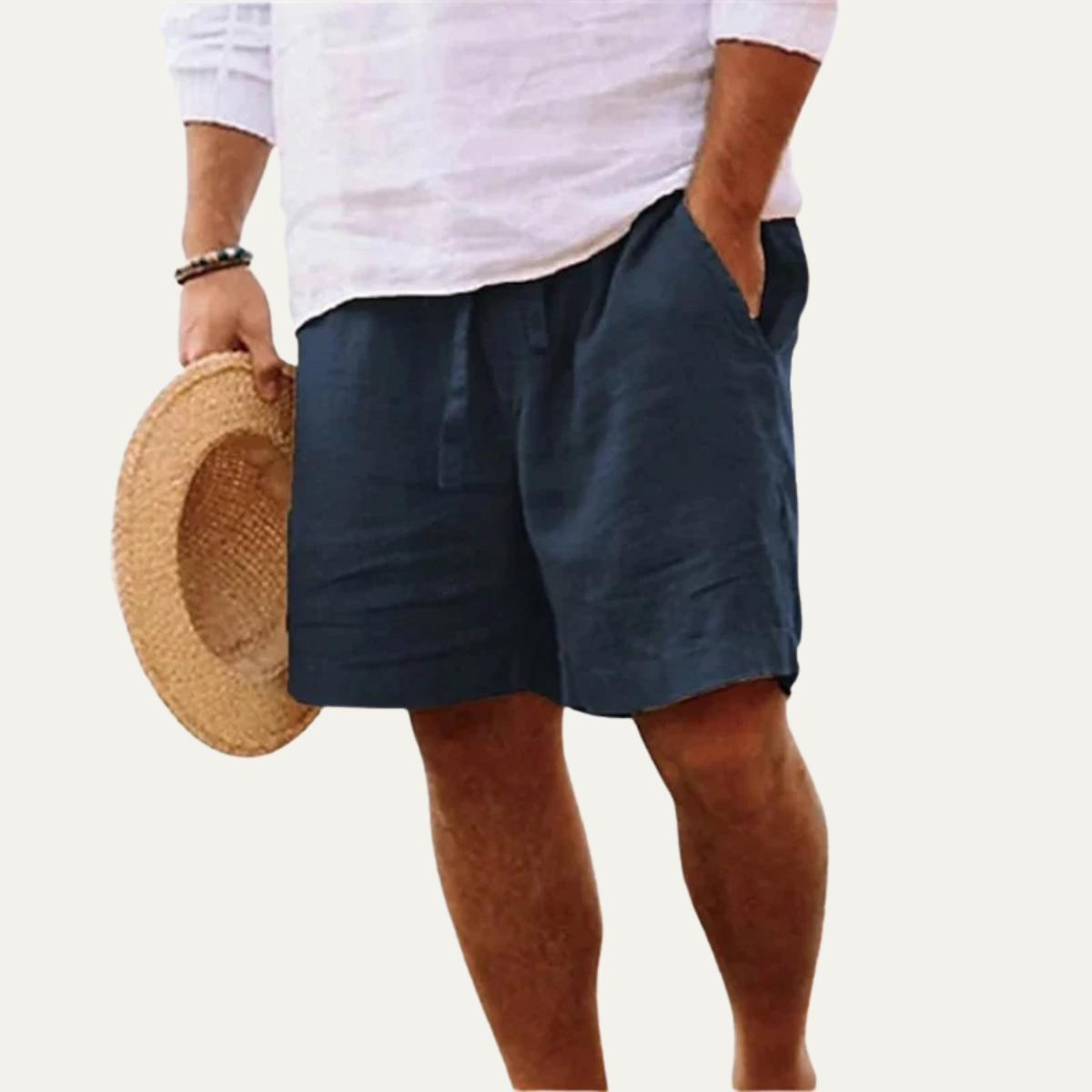 Jonas | Men's Cotton Linen Drawstring Summer Shorts