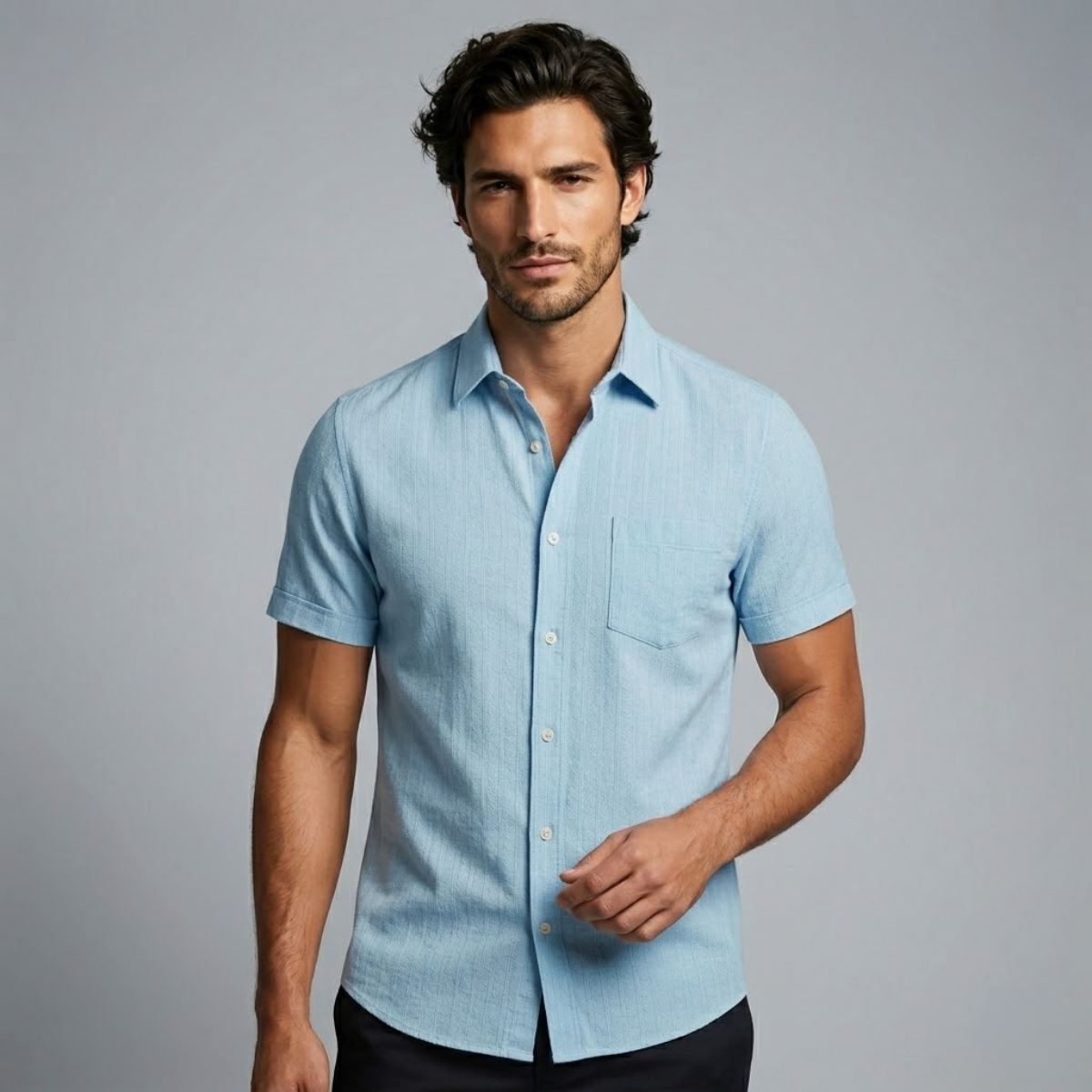 Drake shirt in Light Blue