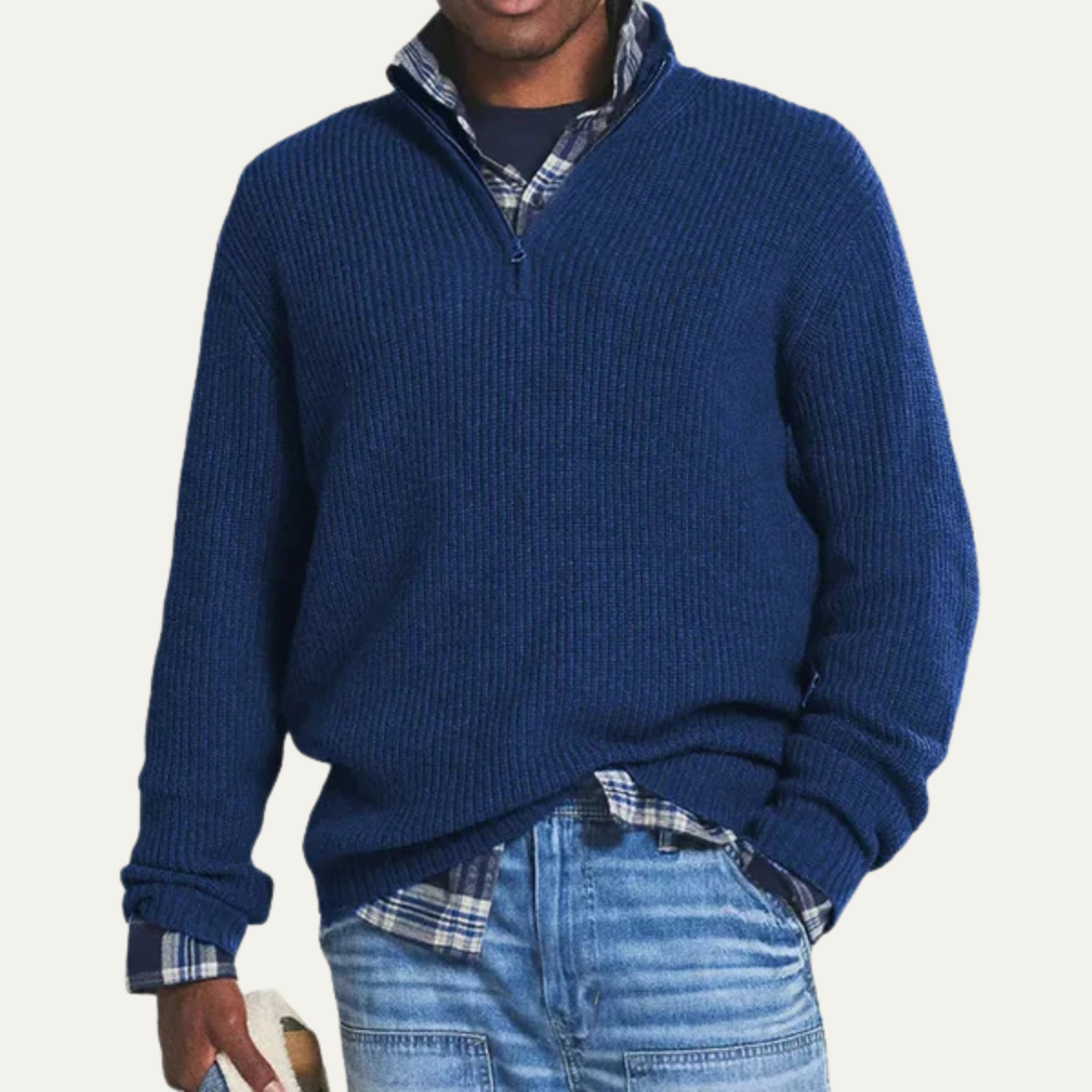 Mortimer knitted jumper Navy Blue