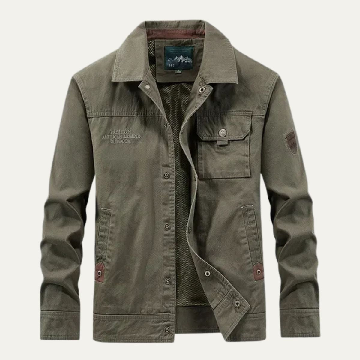 Barnaby utility jacket in Army Green