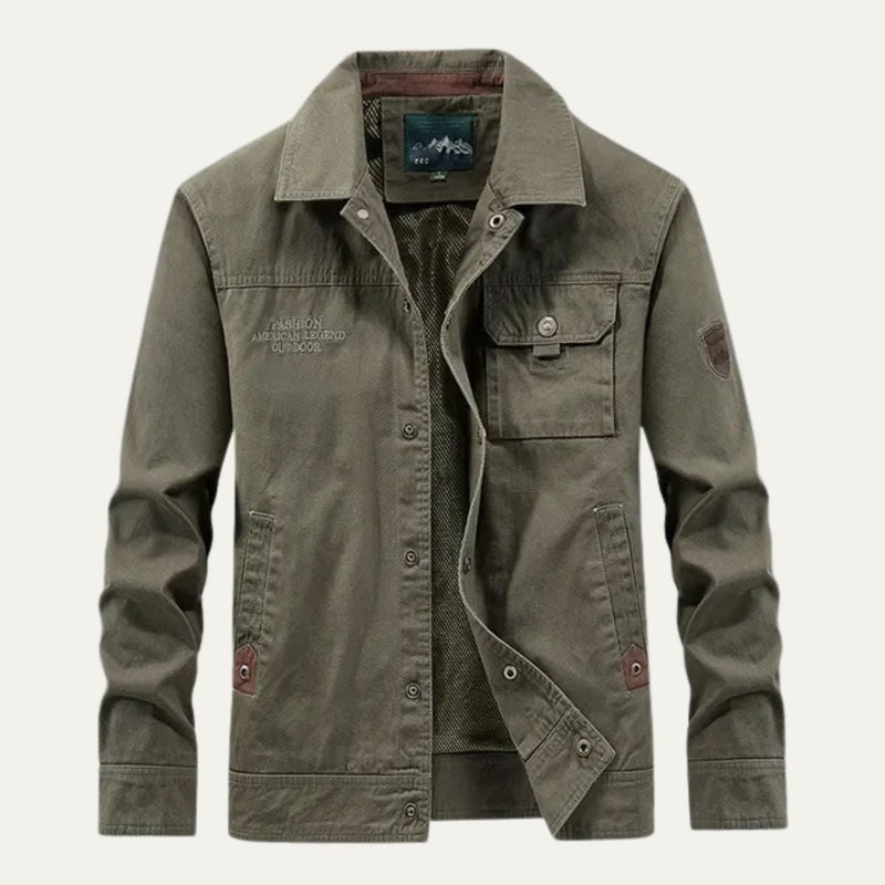 Barnaby utility jacket in Army Green