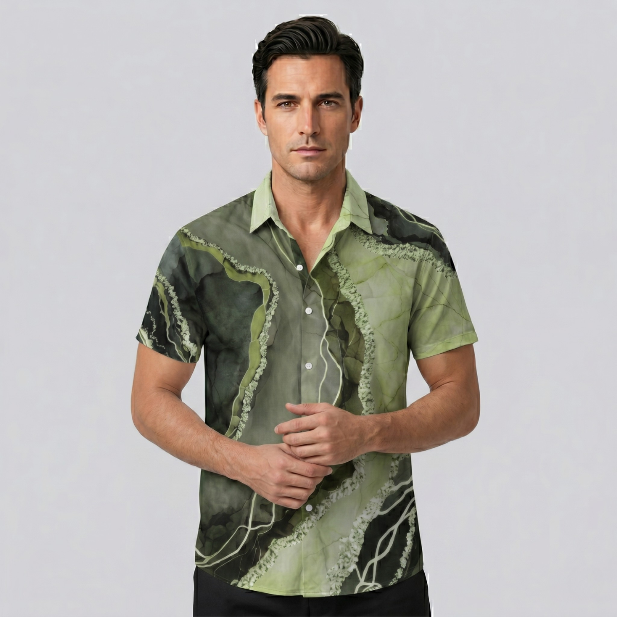 Joseph | Casual Patchwork Short Sleeve Button-Up Shirt